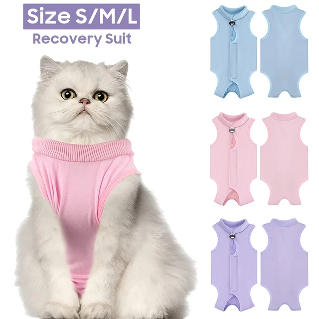 Pet Puppy Dog/Cats Recovery Suit Coat Soft Surgery Wound Protect Vest Clothes UK