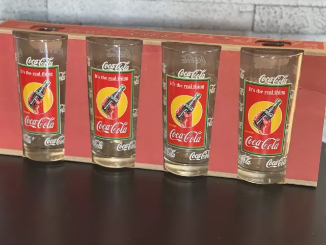 coca cola glasses set 4