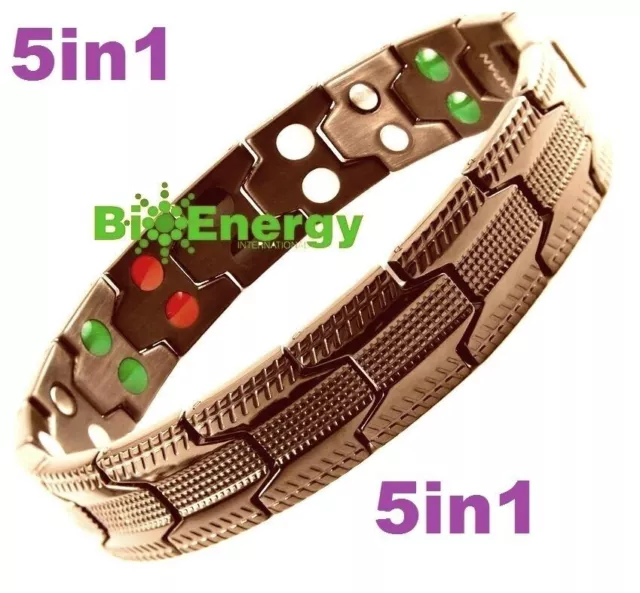 TITANIUM Magnetic Energy Armband Power Bracelet Health Bio 5in1 Bio GERMANIUM