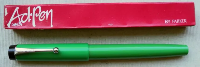 RARE PARKER " BIG RED-ADPEN  " BALLPEN  in GREEN/CHROME from ca1976 ,UNUSED !