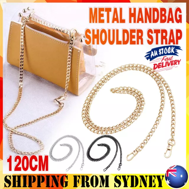 120cm Metal Handbag Shoulder Strap Bag Purse Chain Smooth Replacement Crossbody