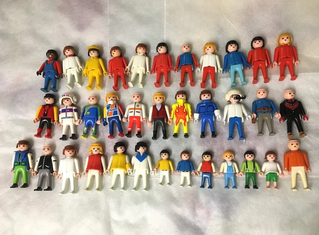 PLAYMOBIL FIGURINES VINTAGES HOMMES FEMMES ENFANTS le lot de 35
