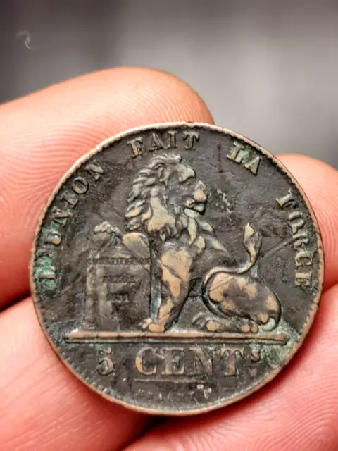 Belgique , 5 centimes Léopold 1er 1857 ! 9,54 g