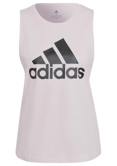 Adidas Vest Tank Top Sleeveless T-Shirt - Ladies Womens Gym Fitness - Pink