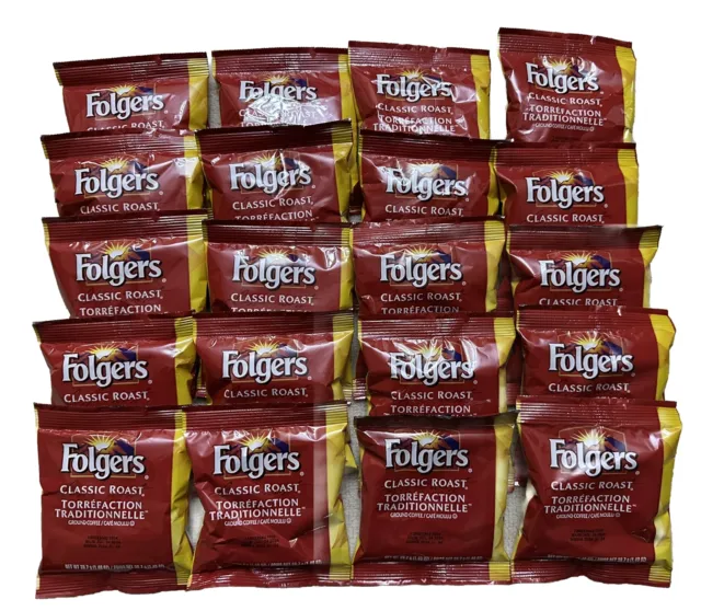 Folgers Classic Roast Ground Coffee Packets (1.40oz) Pack Of 50