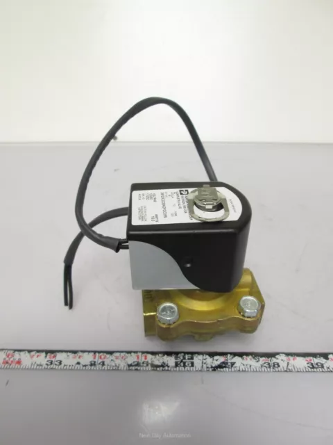 Parker 08F20C2228ADFGC05S Gold Ring 2-Way NC Solenoid Valve 110/120VAC, 1/2" NPT