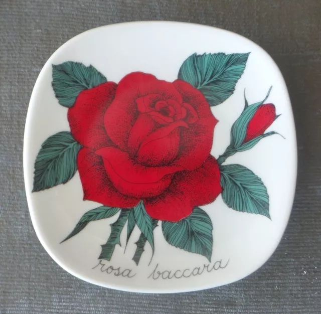 Arabia Finland small display plate Rosa Baccara by Esteri Tomula