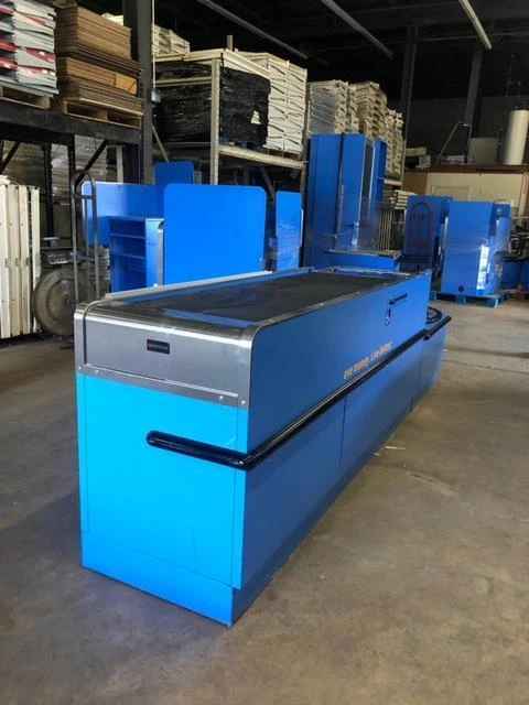 Checkout Counter Electric Belt & BAG CAROUSEL Check Lane Grocery Store Fixtures Checkout Counter Electric Belt & BAG CAROUSEL Check Lane Grocery Store Fixtures