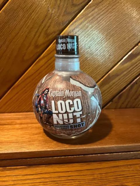 Captain Morgan Loco Nut 750ml Empty Bottle Round Unique Glass Bottle Crafting