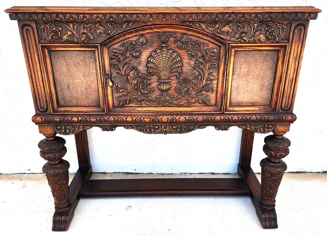 Antique Buffet Sideboard TV Table Oak Early 1900s Antique Buffet Sideboard TV Table Oak Early 1900s