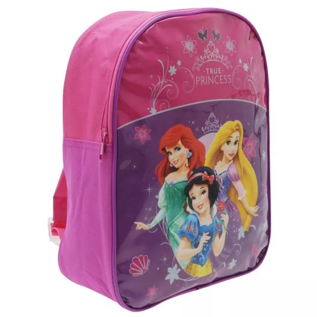 DISNEY sac à dos rose PRINCESSES Raiponce Ariel école L 25 x H 32 x P 10 cm neuf