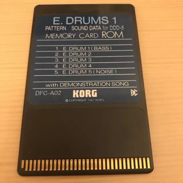 KORG DFC-A02 E-Drums 1 for Korg DDD-5 Drummachine Synthesizer Rom Card