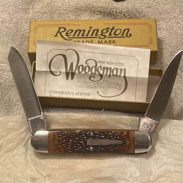 Vintage 1985 Remington WOODSMAN  Bullet Knife #R4353. USA ~New in Box