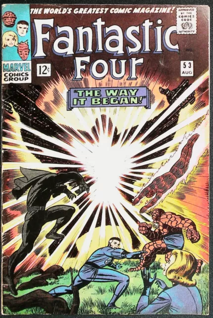 Fantastic Four #53 Vol 1 (1966) KEY *1st Appearance of T'Chaka & Klaw*-Mid Grade
