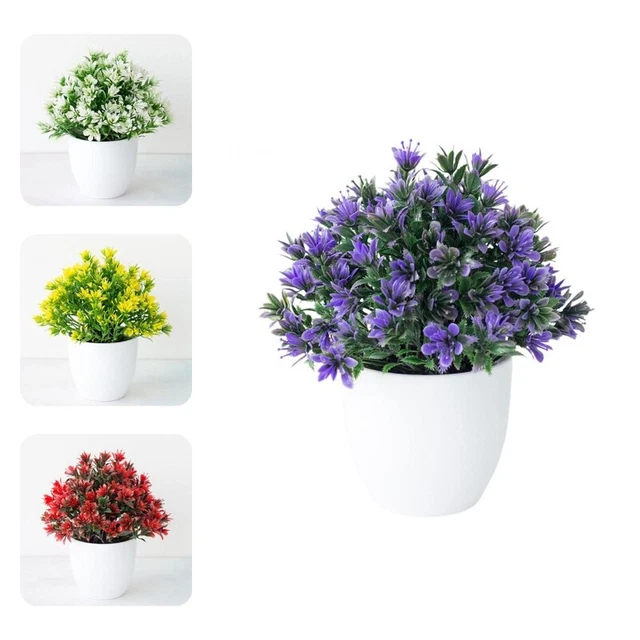 Flores artificiales duraderas escritorio bonito decorativo bonsái
