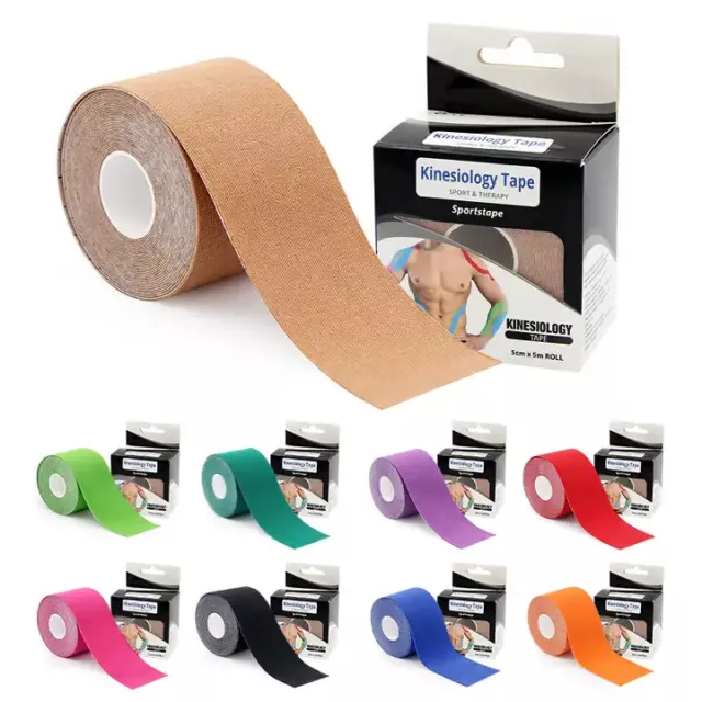 2  Rolls 5cm x 5m Kinesiology Tape Muscle Strain Injury Support Physio Sports