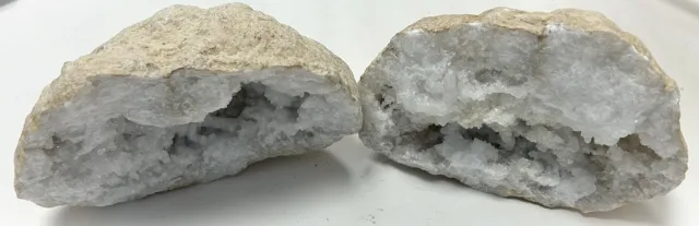 FM0352 Fipro Minerals Geode Quarz Kristall Druse Marokko Glücksgeode Paar 2077g