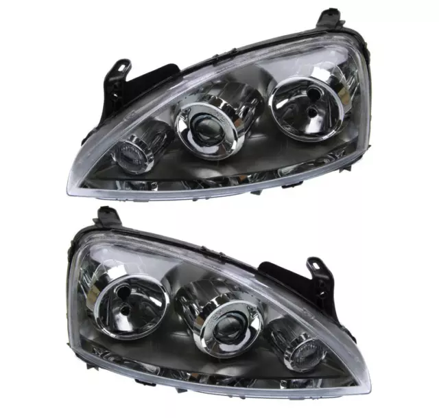 Vauxhall Corsa C Sxi 03-06 Headlamps Headlights Pair Driver Passenger N/S O/S