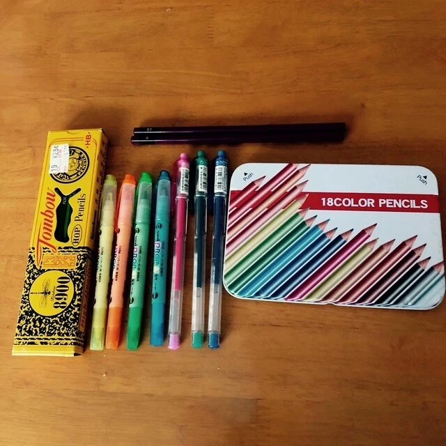 Stationery Set Tombow Pencil Hb Box 3B Colors Highlighter Ballpoint Pen