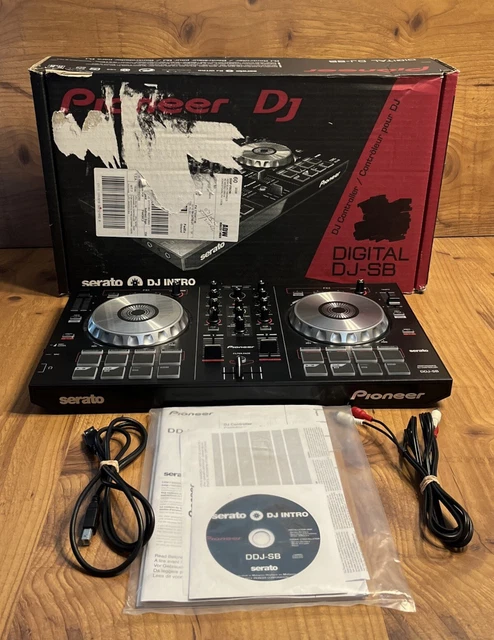 Pioneer DJ DDJ-SB Black Serato Digital DJ Controller Cables Disc & Instructions Pioneer DJ DDJ-SB Black Serato Digital DJ Controller Cables Disc & Instructions