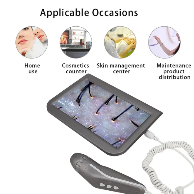 10.1inch Charging Type Scalp Hair Follicle Skin Hair Detector Analyser Machi Hbh