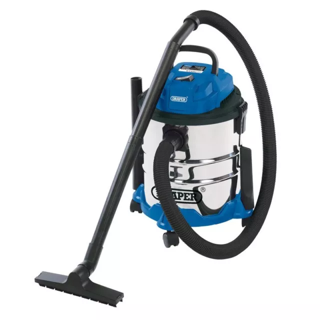 Draper 230V Mouillé et Sec Aspirateur Avec Acier Inoxydable Tank 20L 1250W 20515