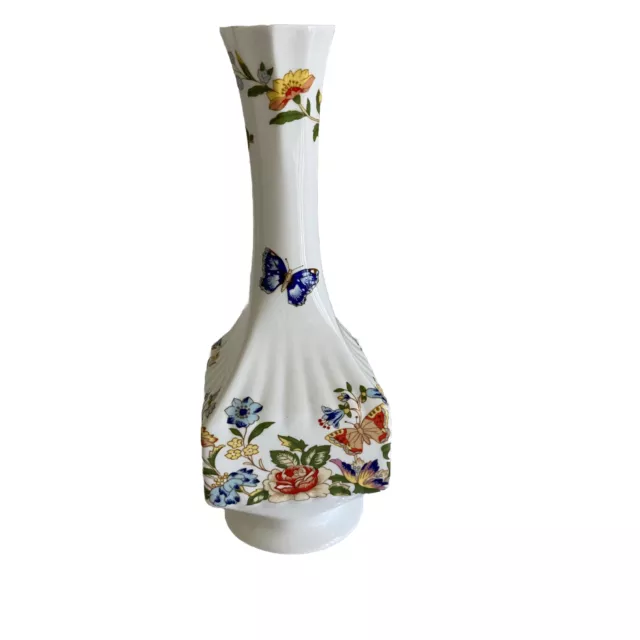 Vintage Aynsley Made In England Bud Vase Cottage Garden Fine Bone China Floral