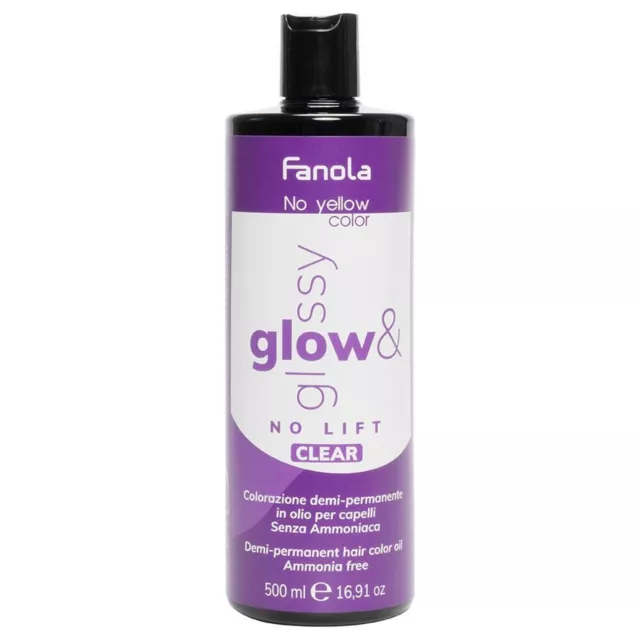 Fanola Glow E Glossy Tintura Per Capelli Demi-Permanente 500Ml - Clear