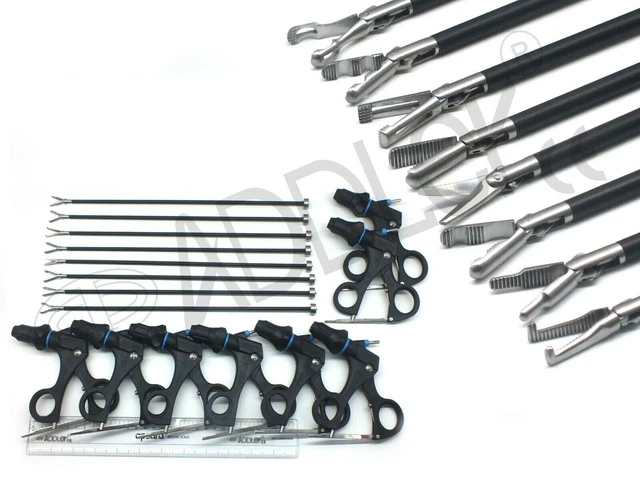 Addler Laparoscopic 5Mmx330Mm Grasper And Scissor Instrument  Set Of 8