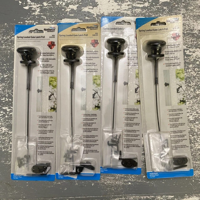 NATIONAL HARDWARE SPRING Loaded Gate Latch Cable Pull N109070 4 pack