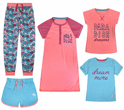 Girls Nightwear Pyjama Nightdress T-shirts Shorts Long Pants New Kids Pajama Set