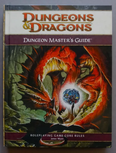 Dungeons & Dragons 4th Edition Dungeon Masters Guide HC RPG Core Rules 2008 WotC