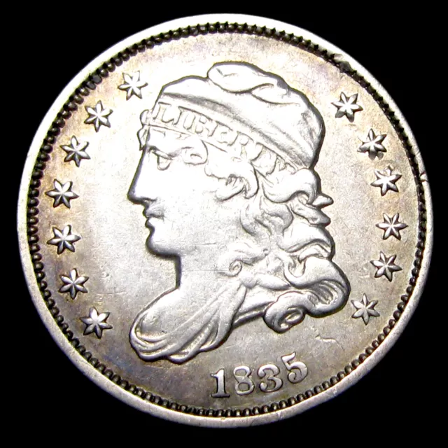 1835 Capped Bust Half Dime Silver ---- Nice Rare US Type Coin ---- #CB824