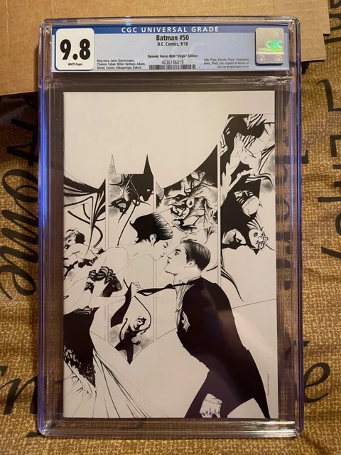 Batman # 50 CGC 9.8 NM + / Mint Ltd 1:200 DF Virgin B & W Variant Lee !