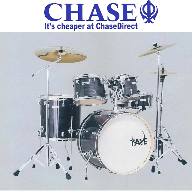 DRUM KIT TAYE 5 Piece Pro X Grey Satin 20" Bass Drums With Hardware
