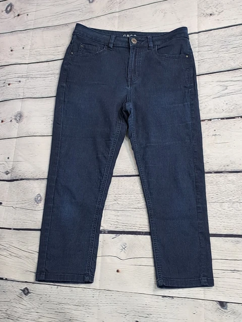 Jeans denim da donna M&S blu navy taglia 10 (GY03) slim gamba media