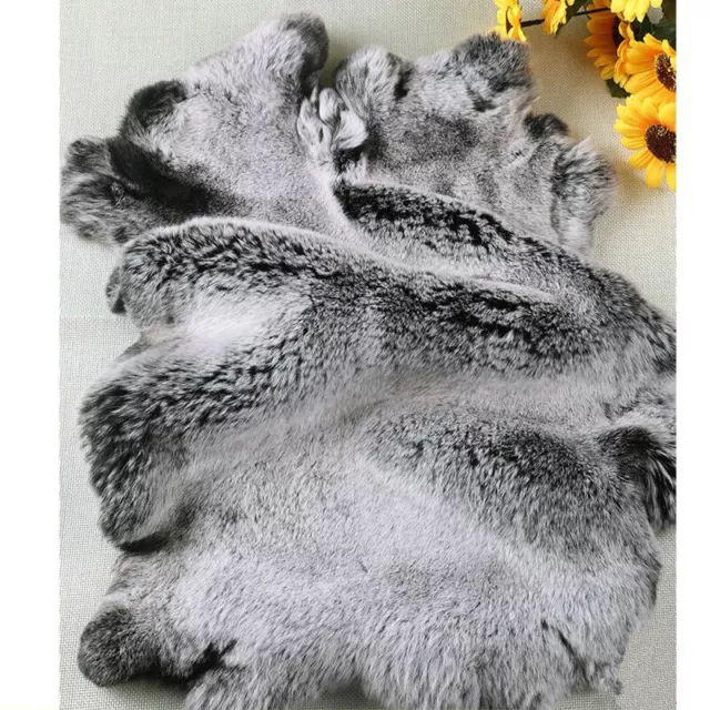 1x Rex Rabbit Skin Pelt Soft Natural Real Animal Fur Craft Leather Frosted Grey 1x Rex Rabbit Skin Pelt Soft Natural Real Animal Fur Craft Leather Frosted Grey