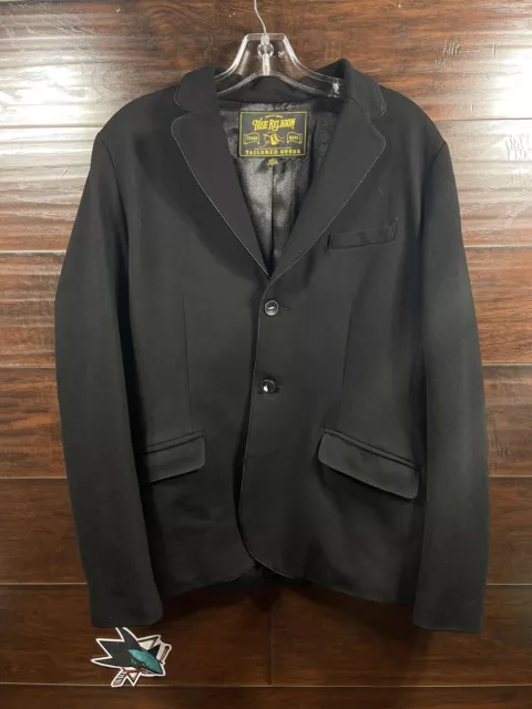 True Religion Blazer Jacket Men’s Small Tailored Goods Notch Lapel Black Lined