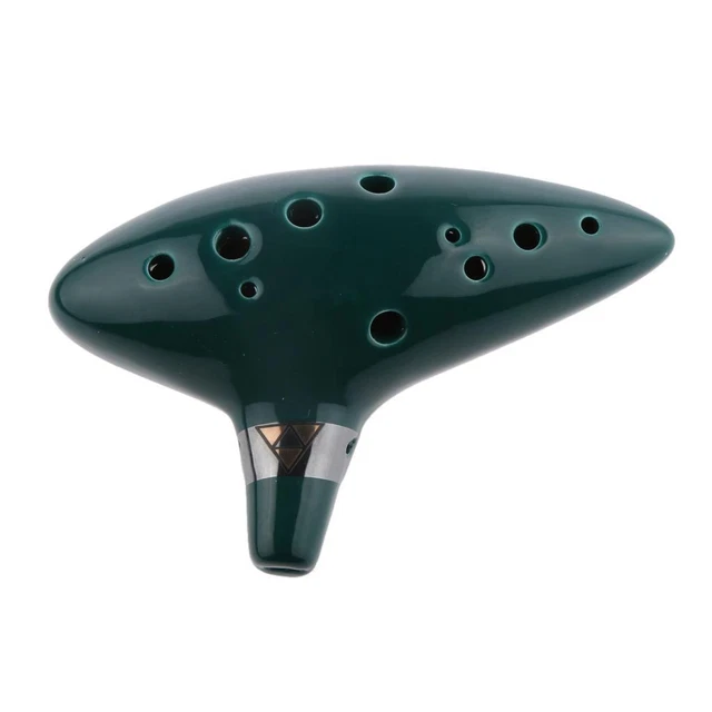 12 Trous Alto  Ocarina Flûte Instrument De Musique Party Decor Vert