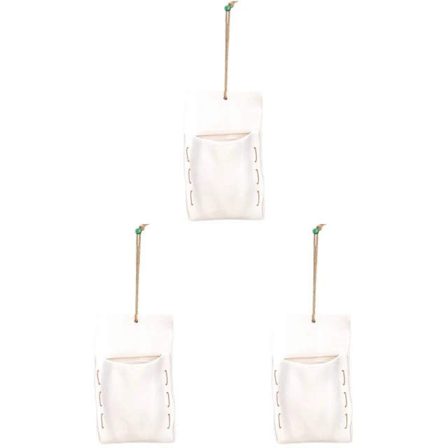 3x Keramik Hängenden Pflanzer Air Plant Halter Wand Hängen Vasen