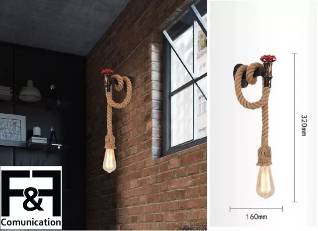 lampada da parete applique legno e metallo nero design moderno industriale E27