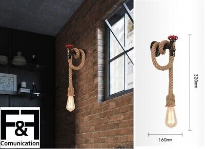 lampada parete applique da muro legno e metallo design moderno industriale E27