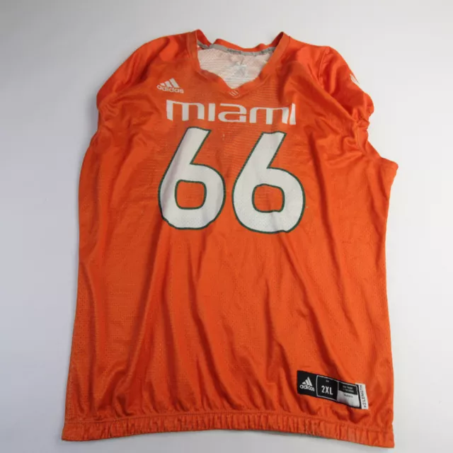 Miami Hurricanes adidas Practice Jersey - Football Men's Orange Used