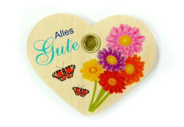 DÉCORATION EN BOIS Geburtstagsherz Tout Bon Bxlxh 110x10x90mm Neuf ...