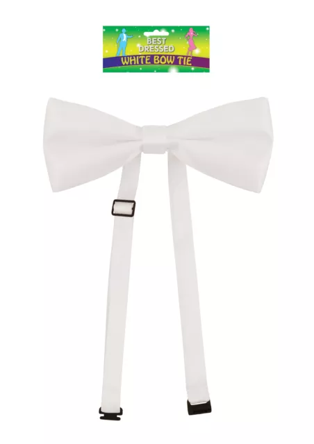 Cravatta fiocco bianca - Bambini ragazzi bambini festa di matrimonio regolabile pre-legata smoking ballo