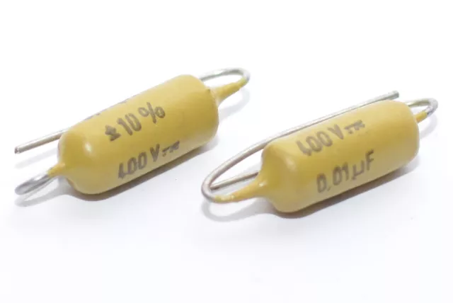 2x Mullard Mustard Kondensator 0.01 µF / 400 V, Guitars & Amps Tone Capacitor