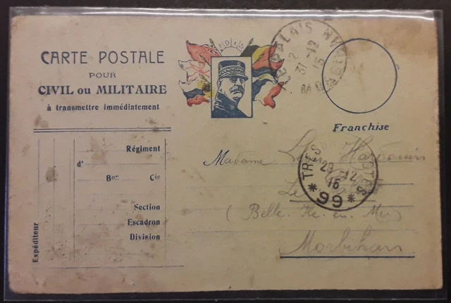 Cpa Card For Civil Or Military General Joffre - War 1914-1918