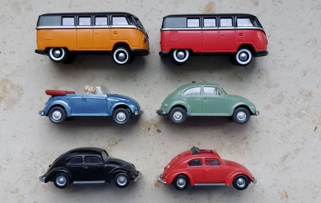 Lot 7 Volkswagen Wiking Brekina 1/87 – Combi & Beetle – HO