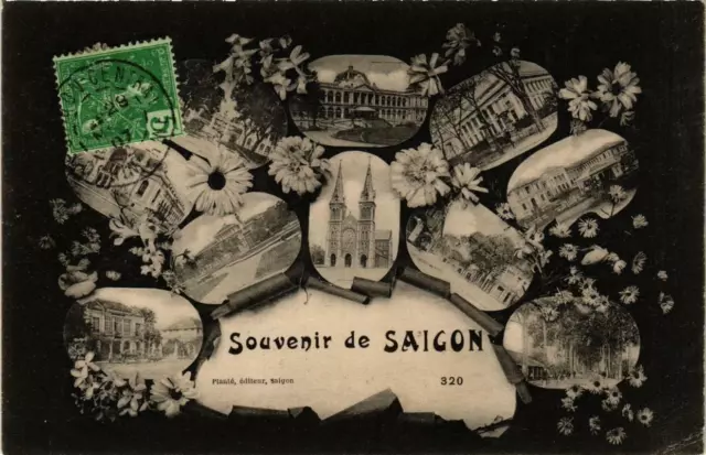 CPA AK Souvenir de SAIGON VIETNAM-INDOCHINA (762294)