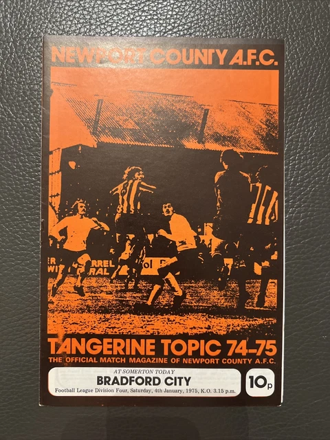 4.1.1975. Newport County v Bradford City (Div 4).
